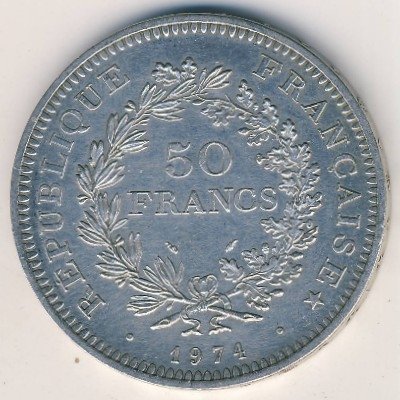 Франция 50 франков 1974 год