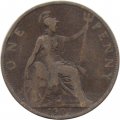 Великобритания 1 пенни 1901 год (бронза, коричневый цвет) - Королева Виктория