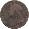 Великобритания 1 пенни 1901 год (бронза, коричневый цвет) - Королева Виктория