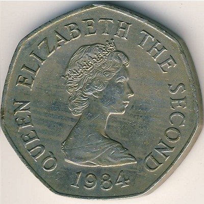 Джерси 50 пенсов 1984 год