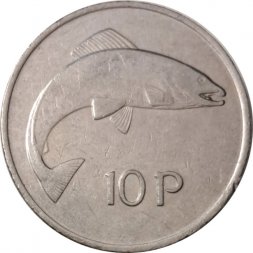 Ирландия 10 пенсов 1982 год - Лосось