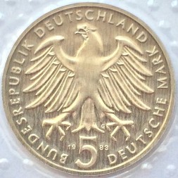 Монета ФРГ 5 марок 1983 год