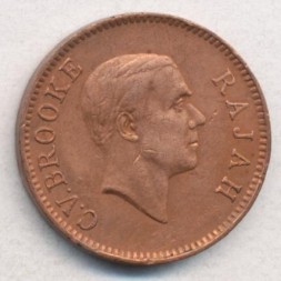 Монета Саравак 1 цент 1927 год