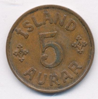 Исландия 5 эйре 1942 год