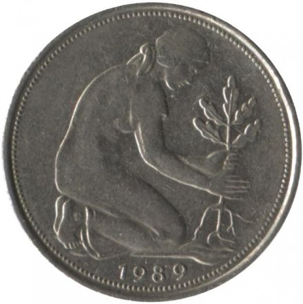 ФРГ 50 пфеннигов 1989 год (J)