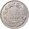Швейцария 1/2 франка 1980 год
