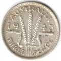 Австралия 3 пенса 1943 год (без отметки МД)