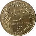 Франция 5 сантимов 1990 год - Марианна
