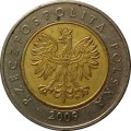 Польша 5 злотых 2009 год