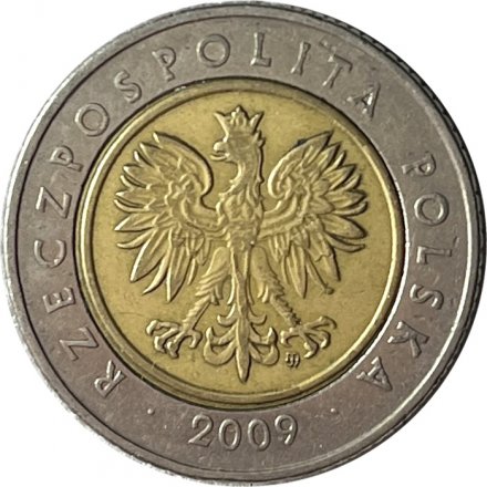 Польша 5 злотых 2009 год