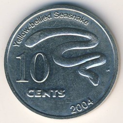 Кокосовые острова 10 центов 2004 год