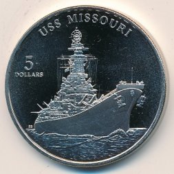 Маршалловы острова 5 долларов 1998 год