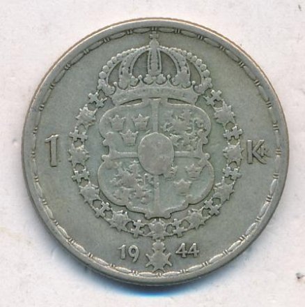 Швеция 1 крона 1944 год