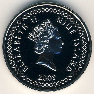 Ниуэ 20 центов 2009 год - Два аквалангиста и кораллы