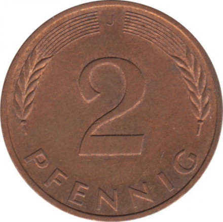 ФРГ 2 пфеннига 1981 год (J)