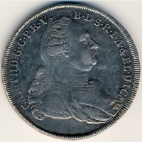 Монета Бавария 1 талер 1782 год