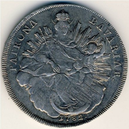 Бавария 1 талер 1782 год