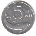 Италия 5 лир 1988 год