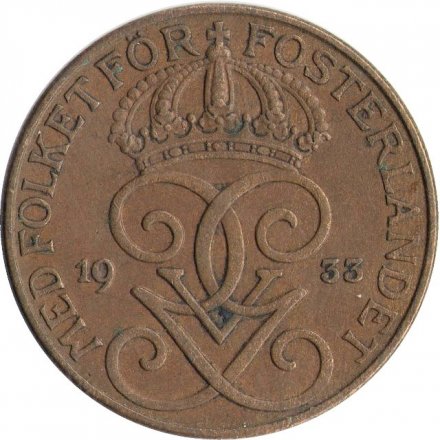 Швеция 5 эре 1933 год