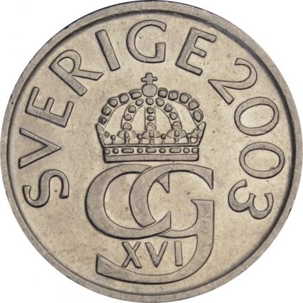 Швеция 5 крон 2003 год - Король Карл XVI Густав