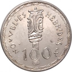 Новые Гебриды 100 франков 1966 год