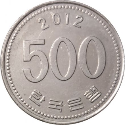 Южная Корея 500 вон 2012 год - Маньчжурский журавль
