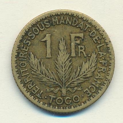 Того 1 франк 1924 год