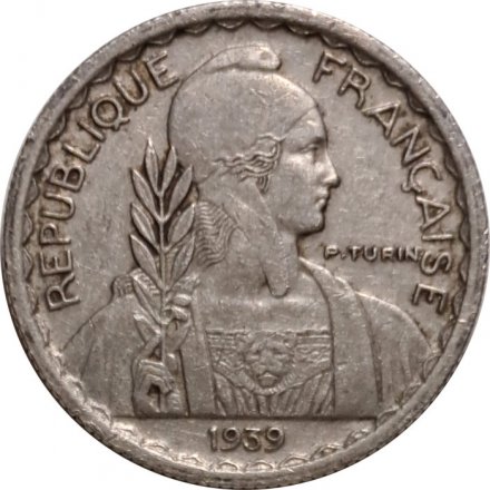 Французский Индокитай 10 центов 1939 год (магнетик)
