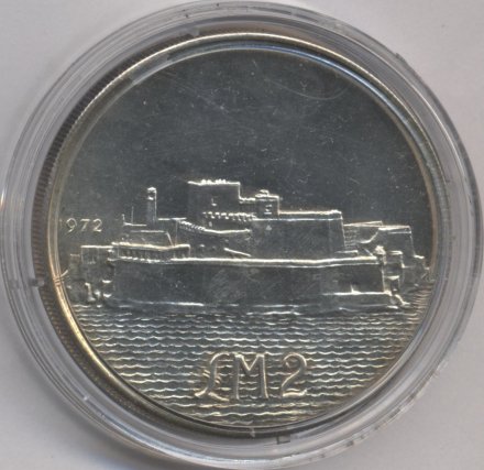 Мальта 2 фунта 1972 год - Форт Сант-Анджело