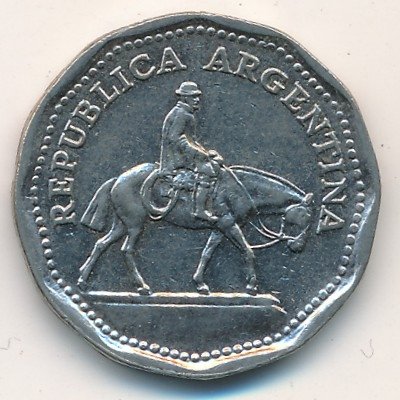 Аргентина 10 песо 1968 год