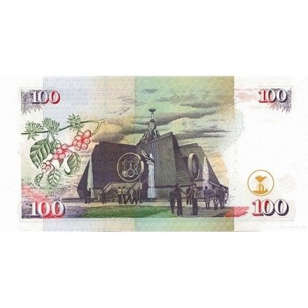 Кения 100 шиллингов 2002 год - Президент Даниэль Тороитич Арап Мои UNC