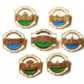 Набор из 7 значков Город Пушкин (полный набор)