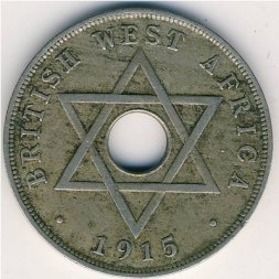 Британская Западная Африка 1 пенни 1915 год