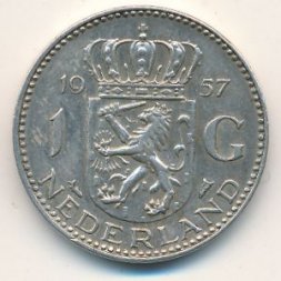 Нидерланды 1 гульден 1957 год