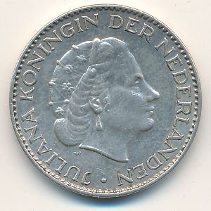 Нидерланды 1 гульден 1957 год