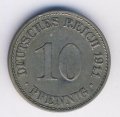 Германия 10 пфеннигов 1911 год (A)
