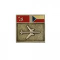 Значок СССР Авиация. Международные авиарейсы. СССР - Чехословакия (большой)