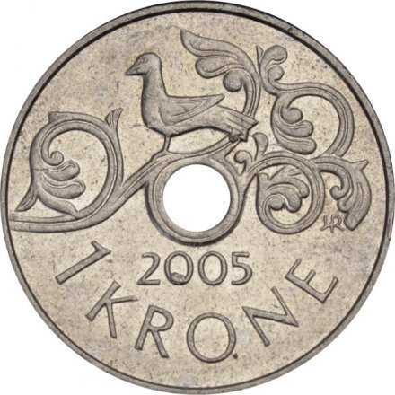Норвегия 1 крона 2005 год