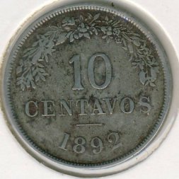 Боливия 10 сентаво 1892 год