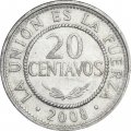 Боливия 20 сентаво 2008 год