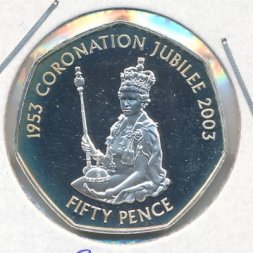 Олдерни 50 пенсов 2003 год