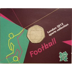 Великобритания 50 пенсов 2011 год - Футбол (в блистере)