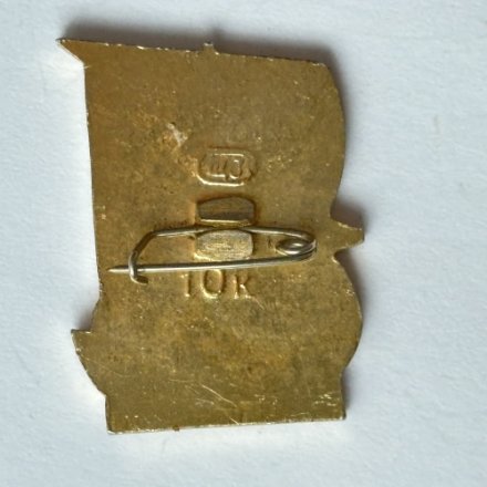 Значок. Русь. Ладья, воины, парус