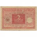 Веймарская Республика 2 марки 1920 год - красная печать - F-VF