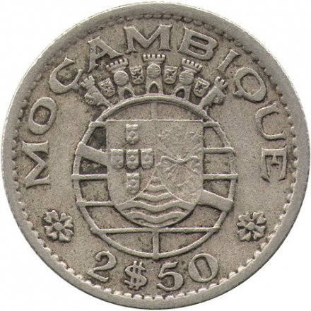 Мозамбик 2,5 эскудо 1953 год