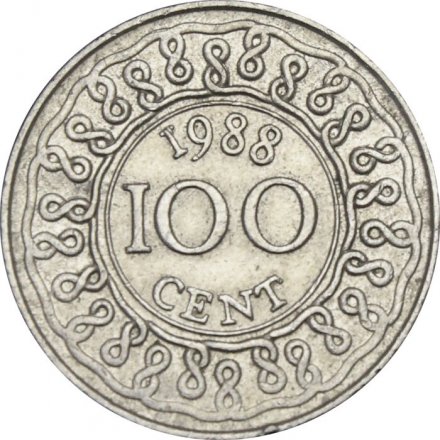 Суринам 100 центов 1988 год