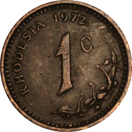 Родезия 1 цент 1972 год