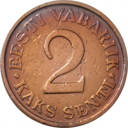 Эстония 2 сента 1934 год