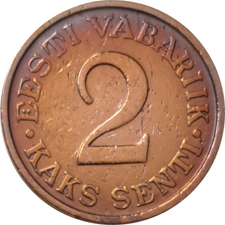 Эстония 2 сента 1934 год