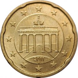 Германия 20 евроцентов 2011 год (G)